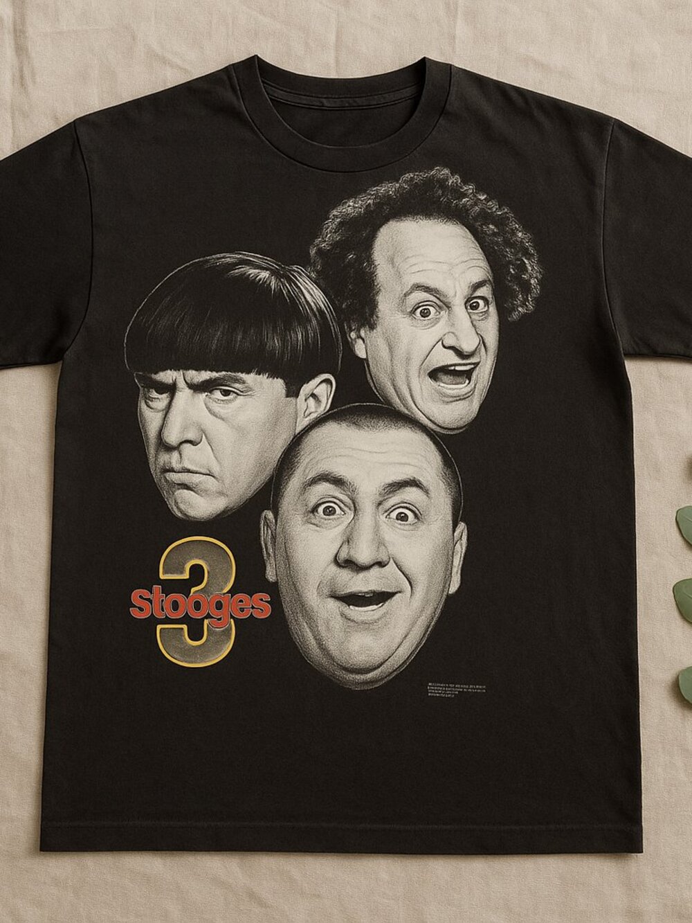 The Three Stooges Graphic Tee | Vintage Comedy Black T-Shirt | Classic TV Fan